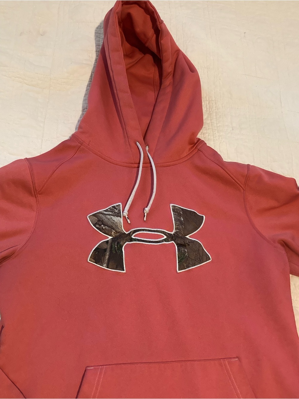 Under Armour Coral Hoodie with Camo Logo Accent